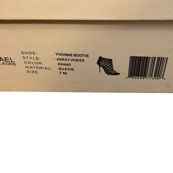 MICHAEL Michael Kors YVONNE Taupe Suede Back Zip Stiletto Heel-Size 7 - Picture 5 of 12